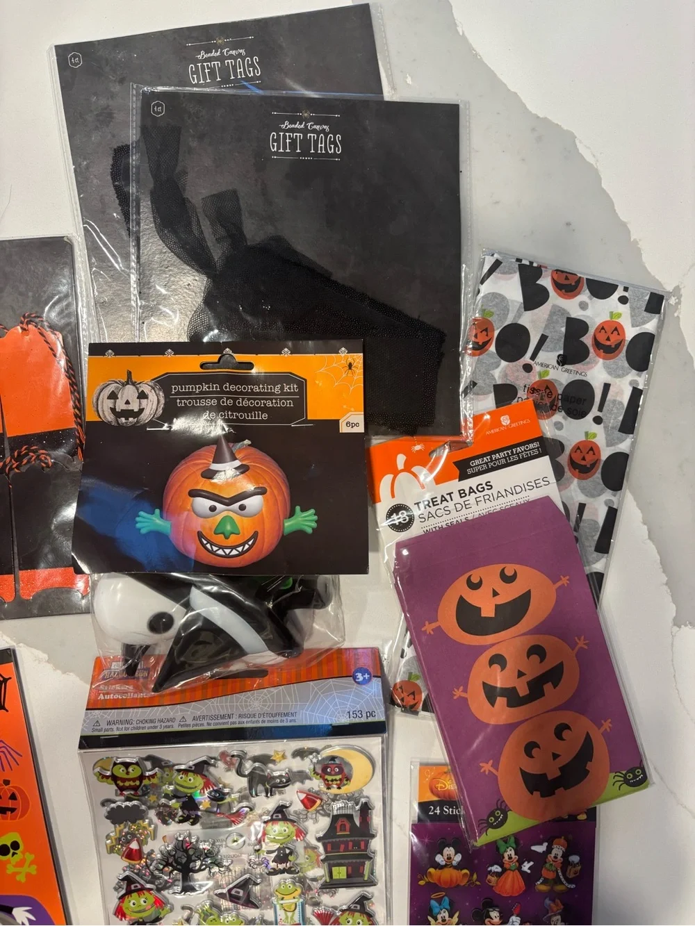 Bundle of 23 Halloween Kids Stickers & Craft Supplies